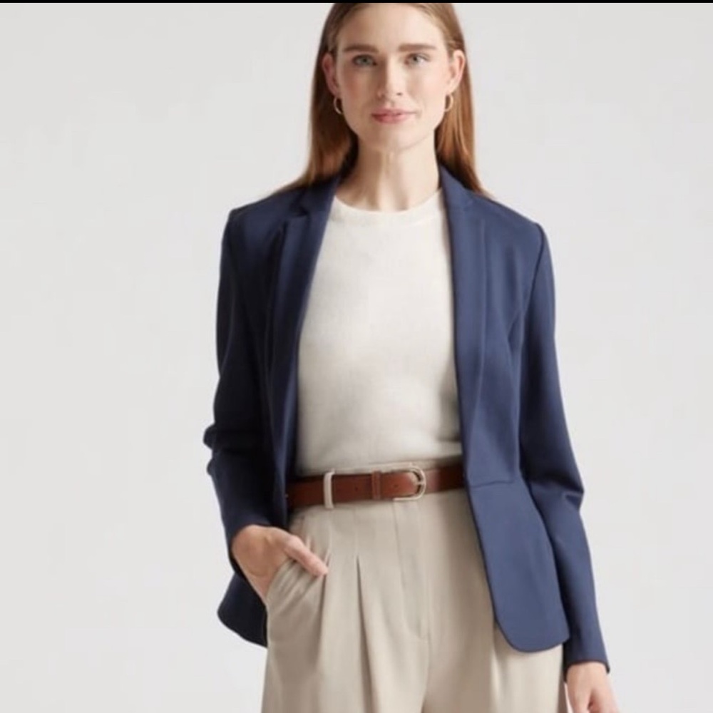 NWT Quince Ponte Blazer navy size medium